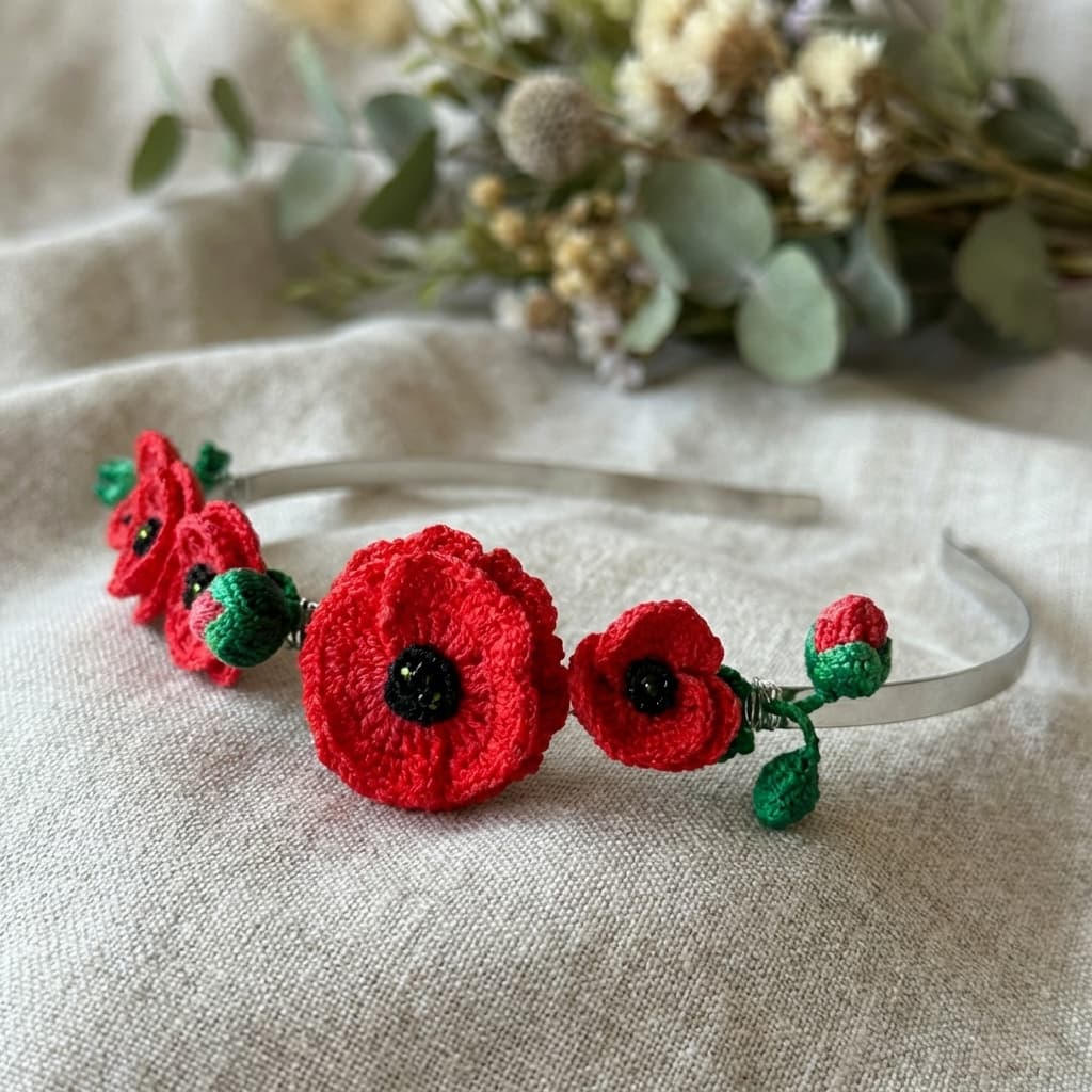 personalizovaný šperk čelenka vlčí mák